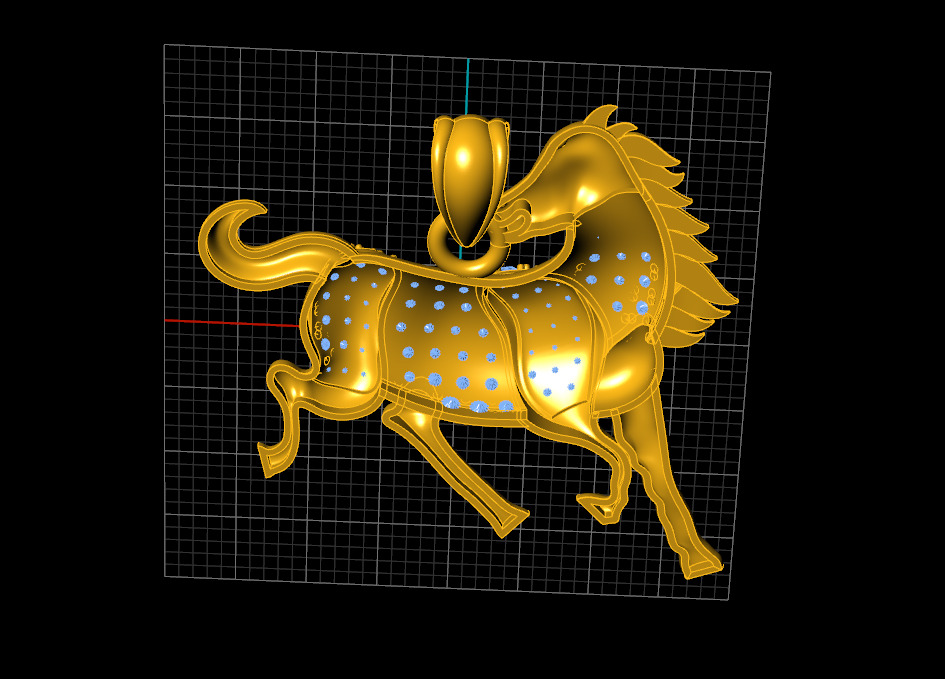 Horse Diamond Jewelry 3D print model_6