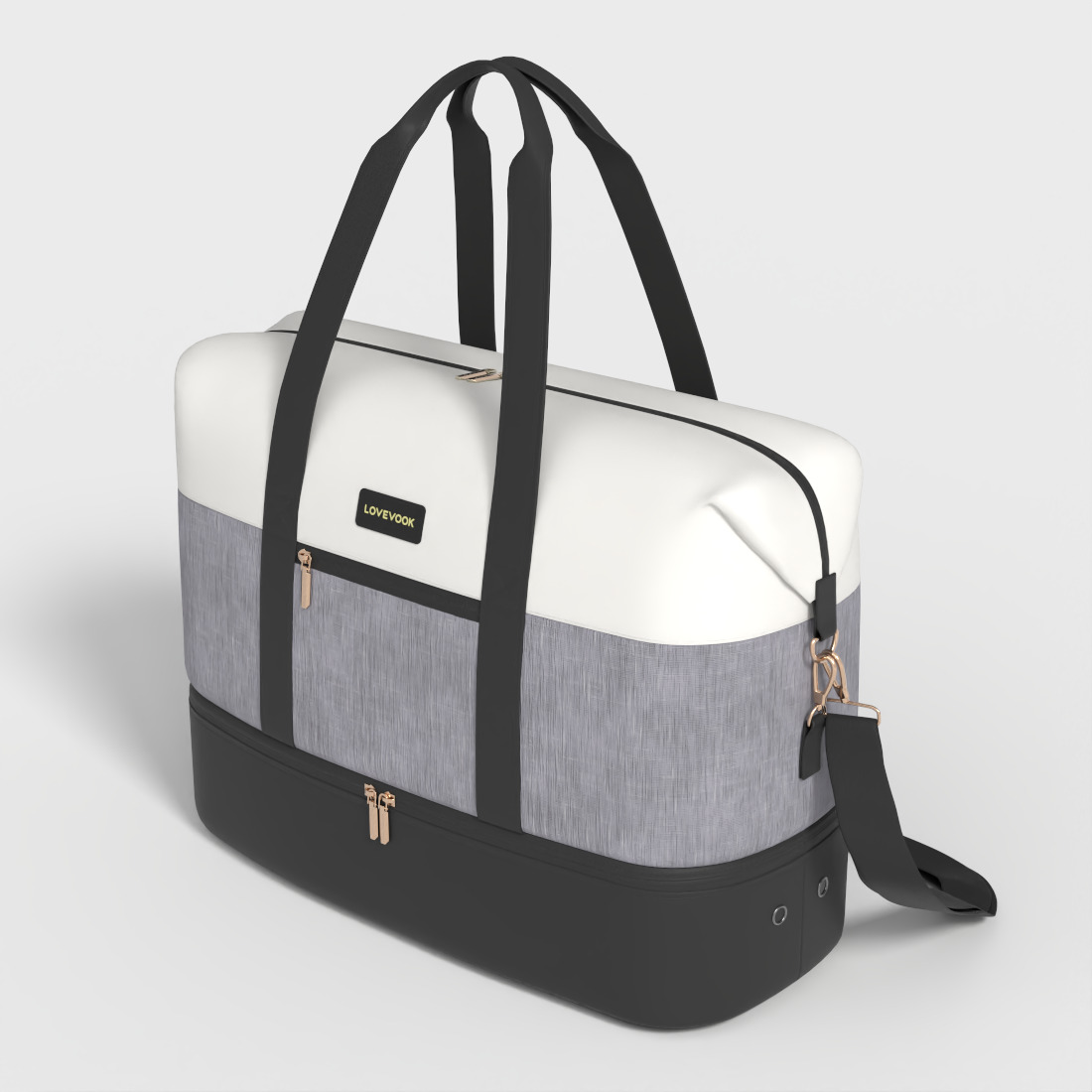 TRAVEL DUFFLE BAG Low-poly 3D model_4