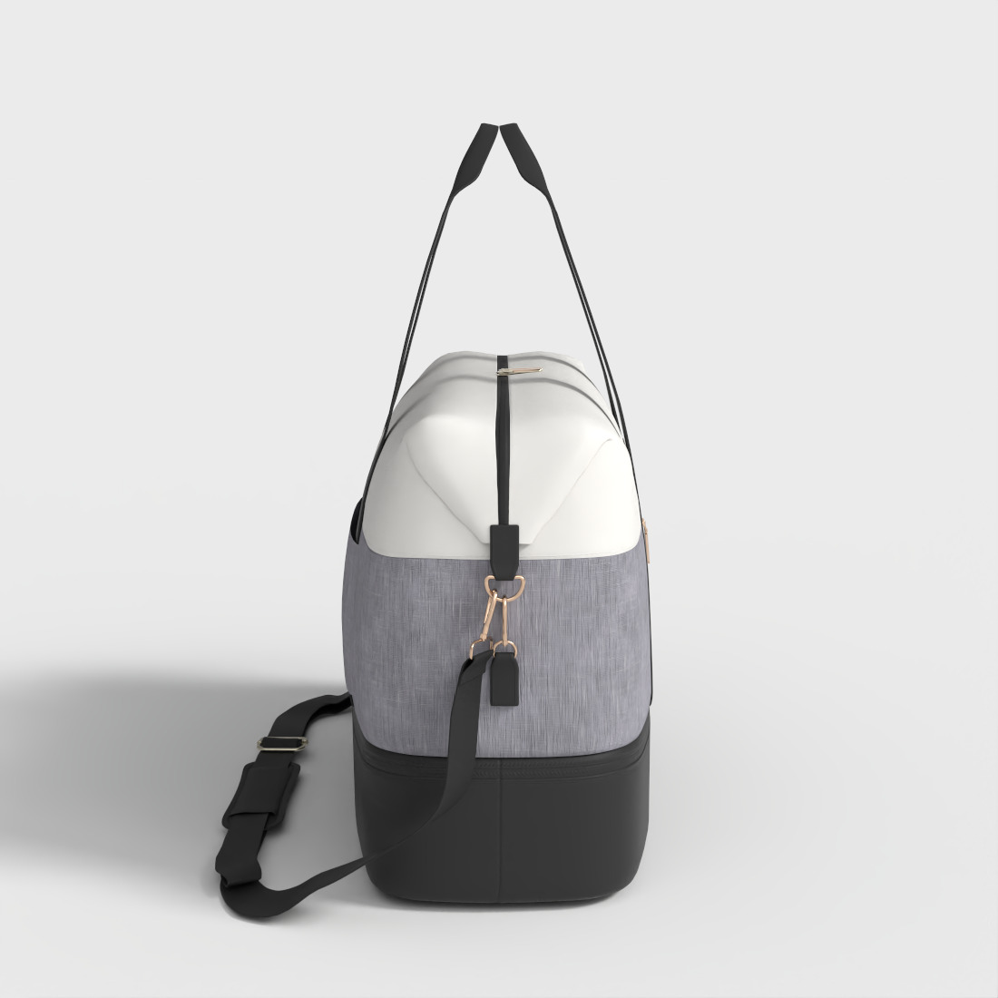 TRAVEL DUFFLE BAG Low-poly 3D model_2