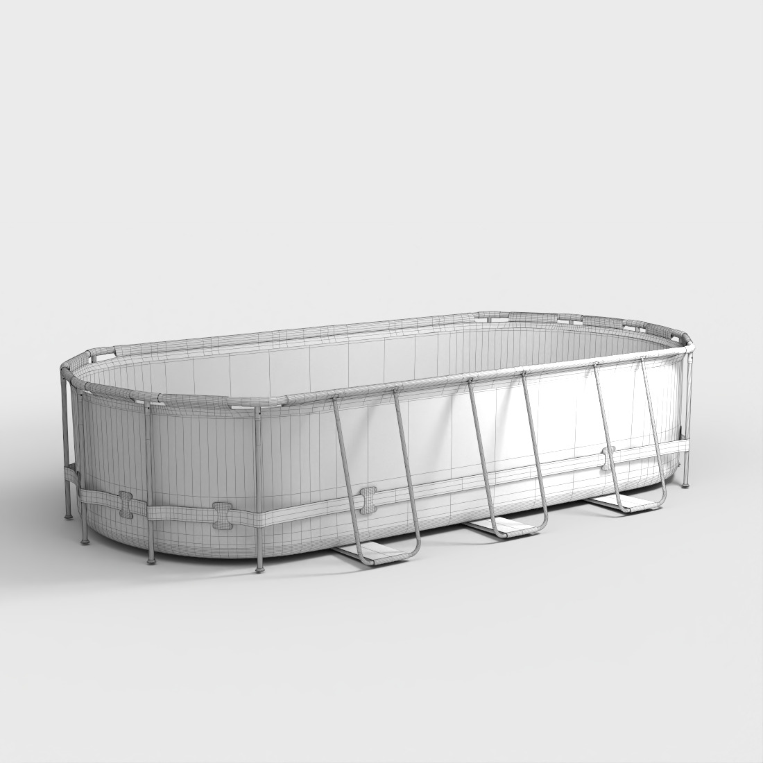 PORTABLE OUTDOOR SWIMMING POOL Low-poly 3D model_6