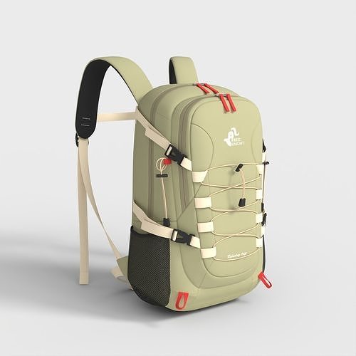 WATERPROOF HIKING BACKPACK  Low-poly 3D model