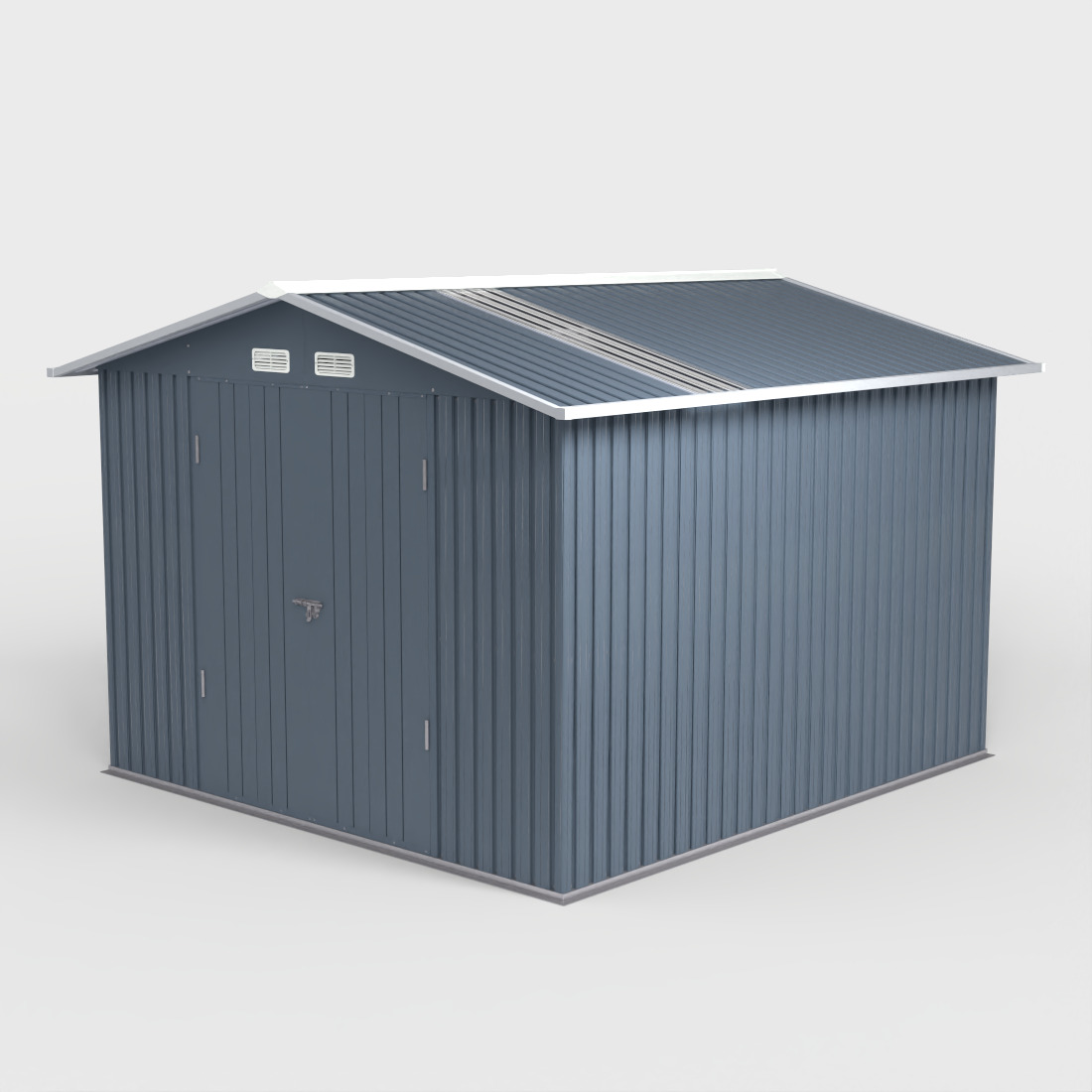 OUTDOOR STORAGE SHED Low-poly 3D model_4