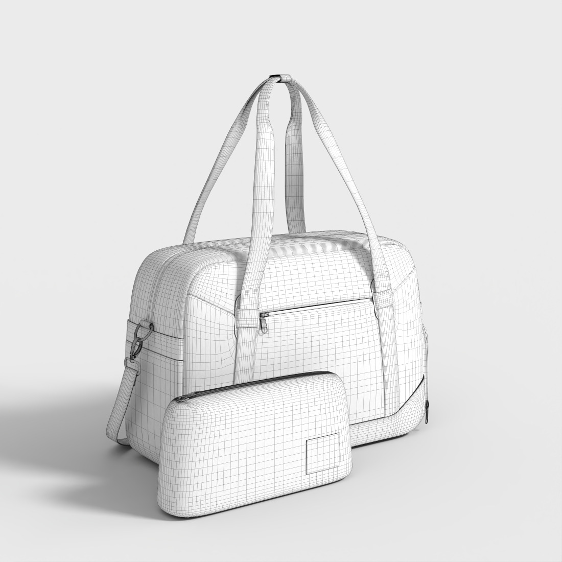 WOMENS DUFFLE BAG Low-poly 3D model_7