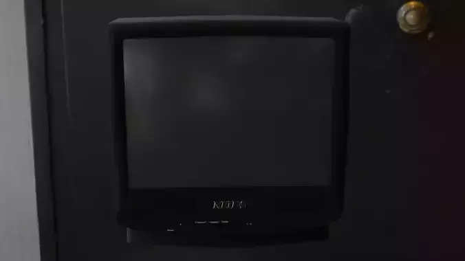 Low-poly CRT TV Low-poly 3D model