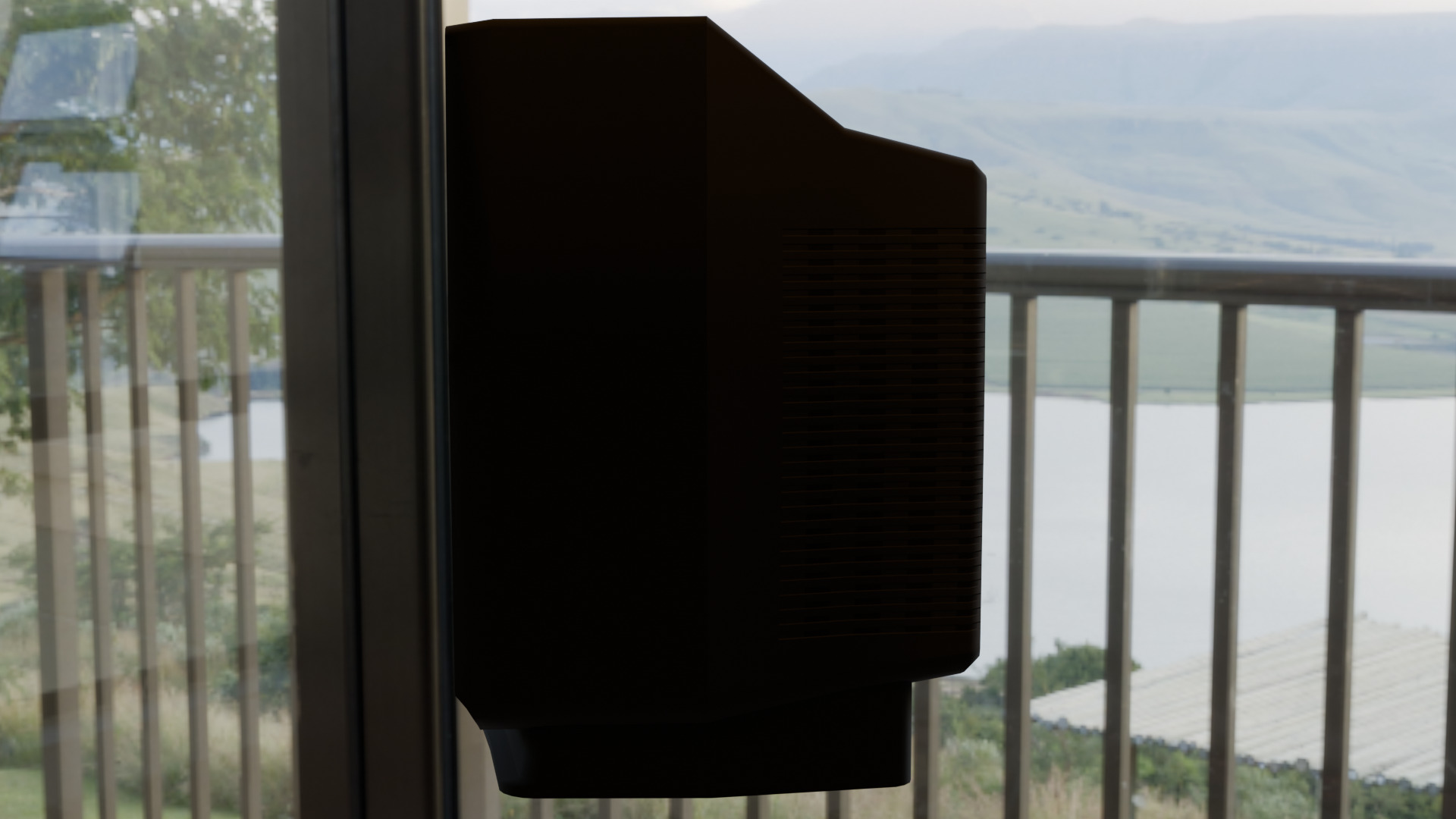 Low-poly CRT TV Low-poly 3D model_4