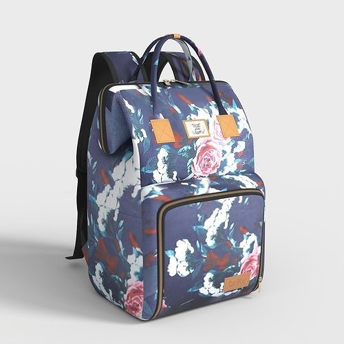 DIAPER BACKPACK Low-poly 3D model