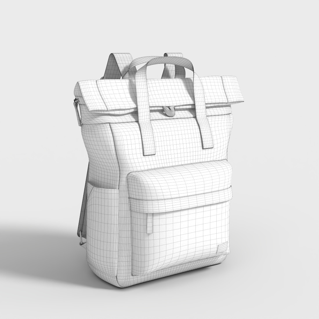 NYLON BACKPACK Low-poly 3D model_7