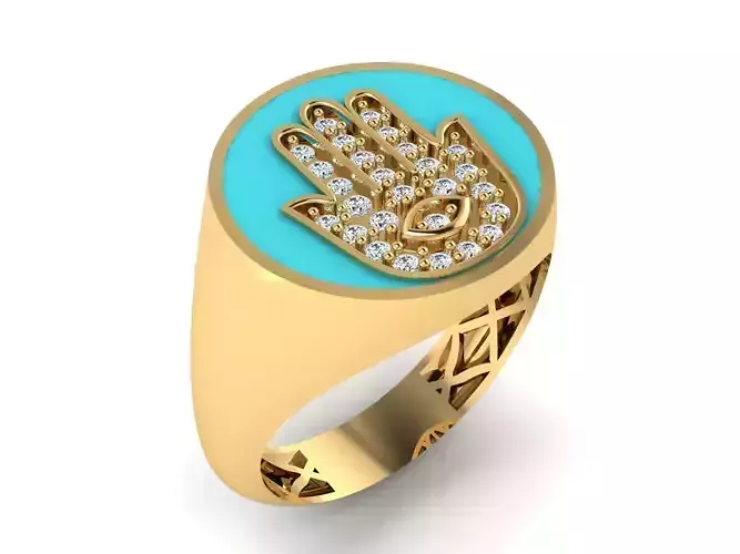 Hamsa Ring 3D print model