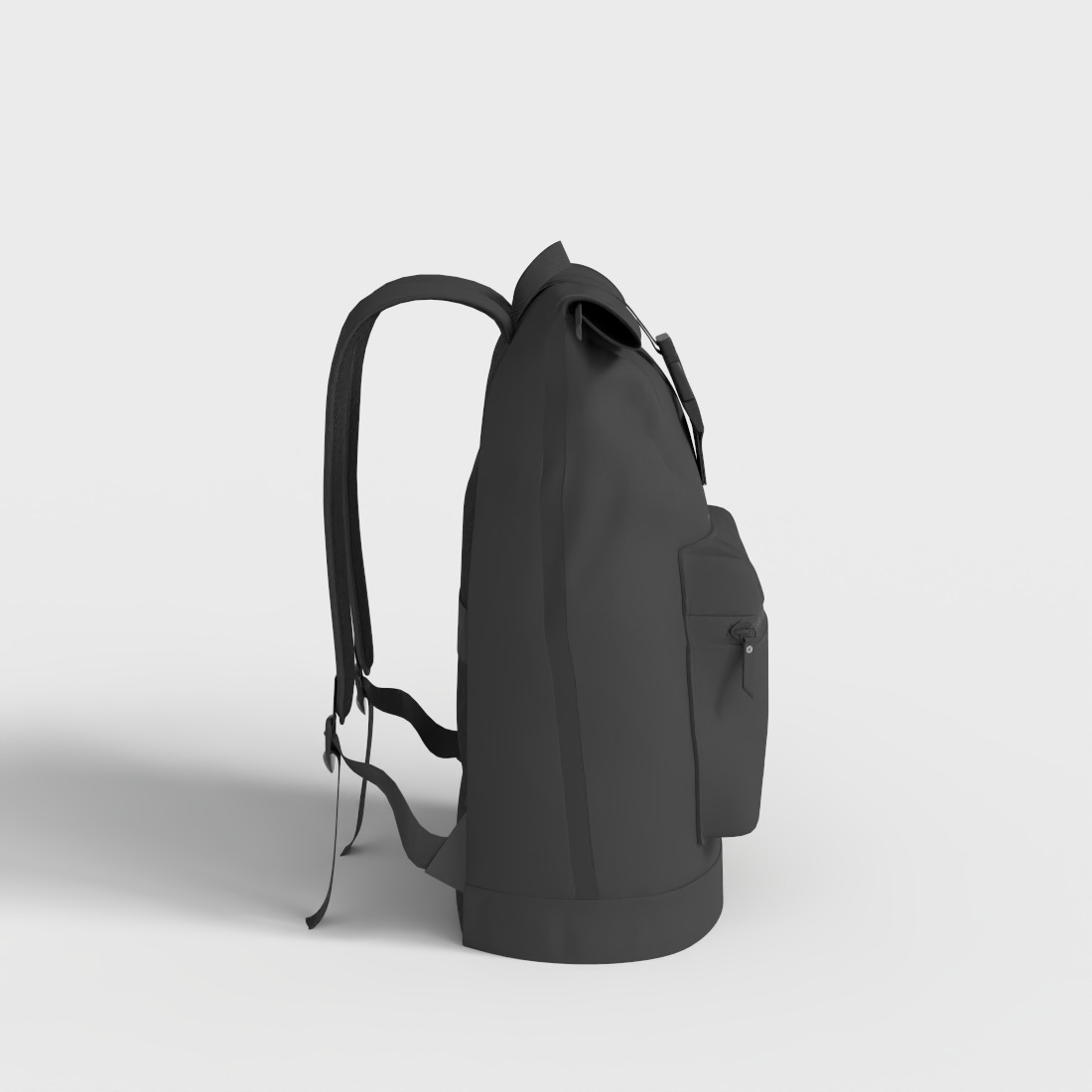 WATERPROOF LAPTOP BACKPACK Low-poly 3D model_2