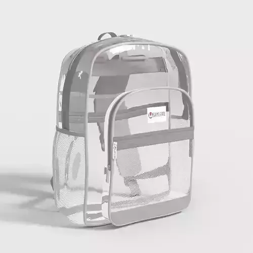 TRANSPARENT BACKPACK  Low-poly 3D model