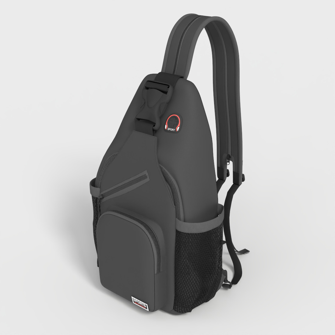 CHEST BAG POUCH HANDBAG Low-poly 3D model_4