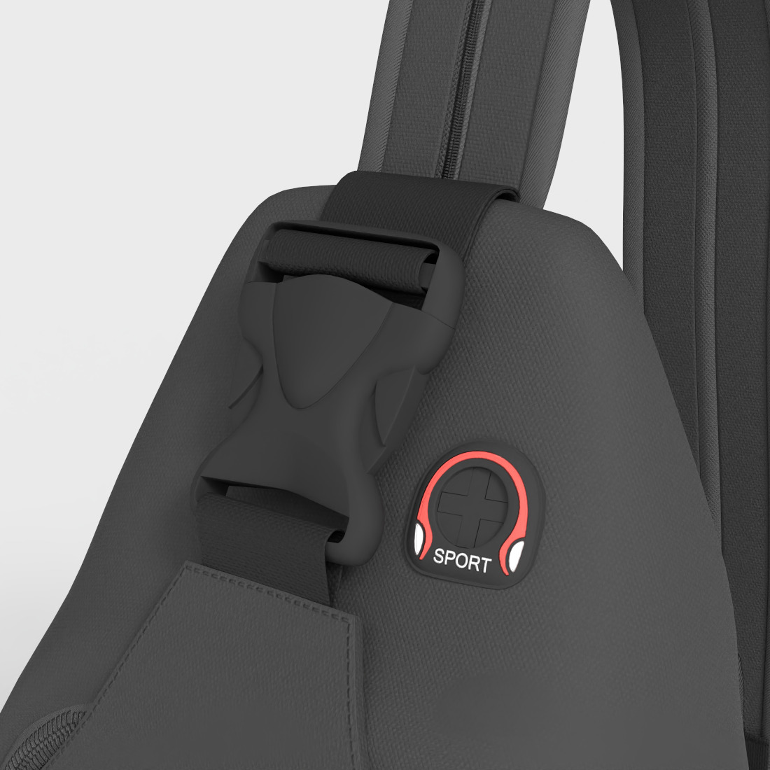 CHEST BAG POUCH HANDBAG Low-poly 3D model_6