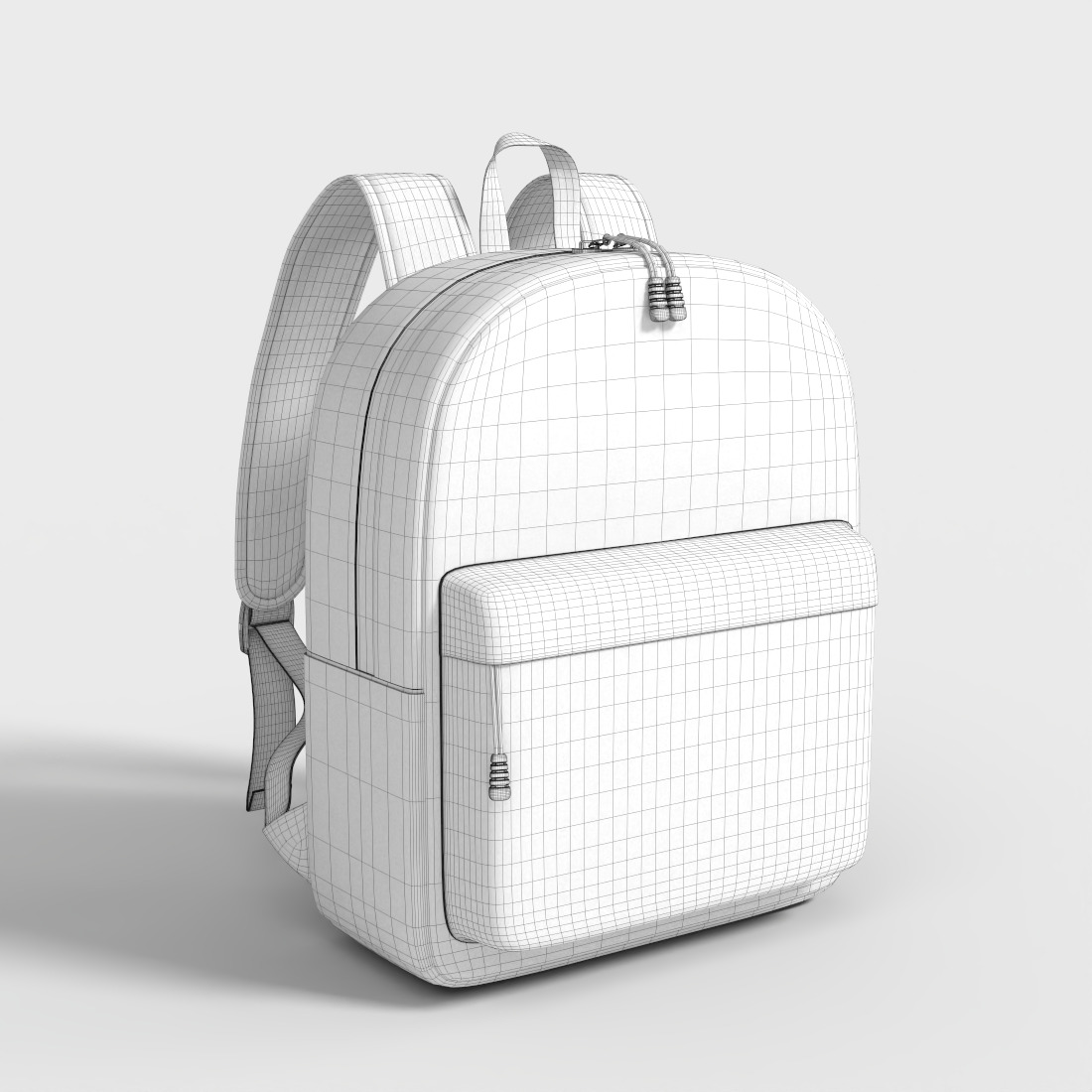 KIDS CARTOON BACKPACK  Low-poly 3D model_7