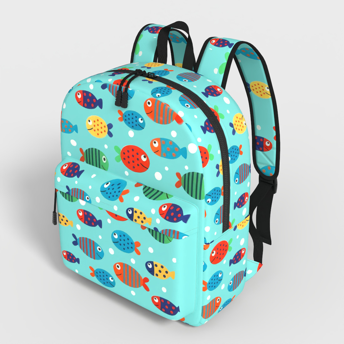 KIDS CARTOON BACKPACK  Low-poly 3D model_4