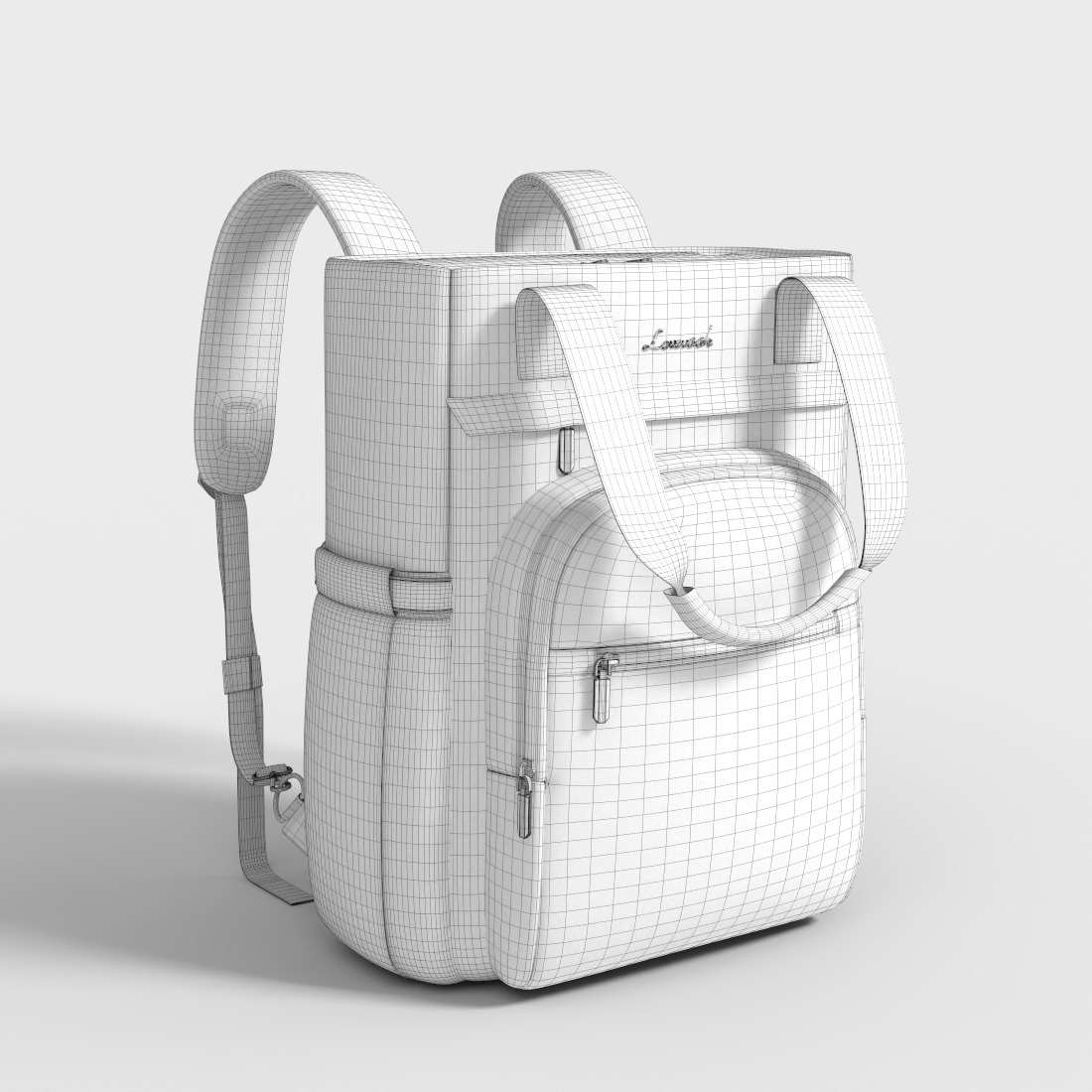 LOVEVOOK LAPTOP BACKPACK Low-poly 3D model_7