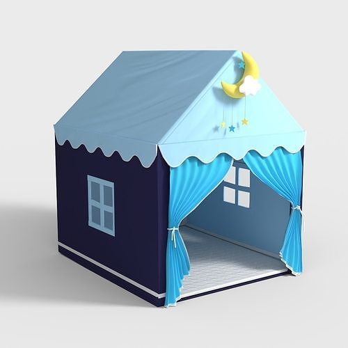 KIDS PLAYHOUSE TENT Low-poly 3D model