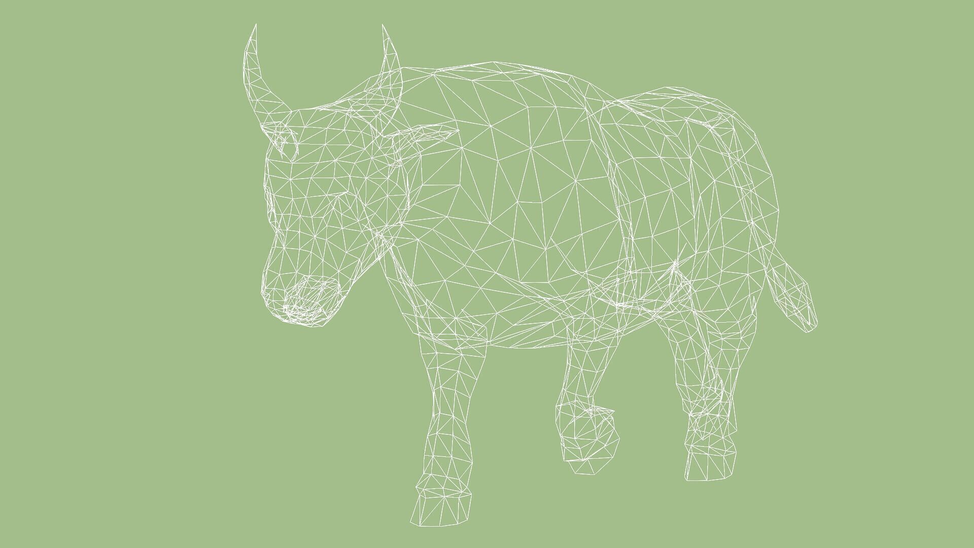 COW ANIMATED 4 COLORS 2 Low-poly 3D model_3