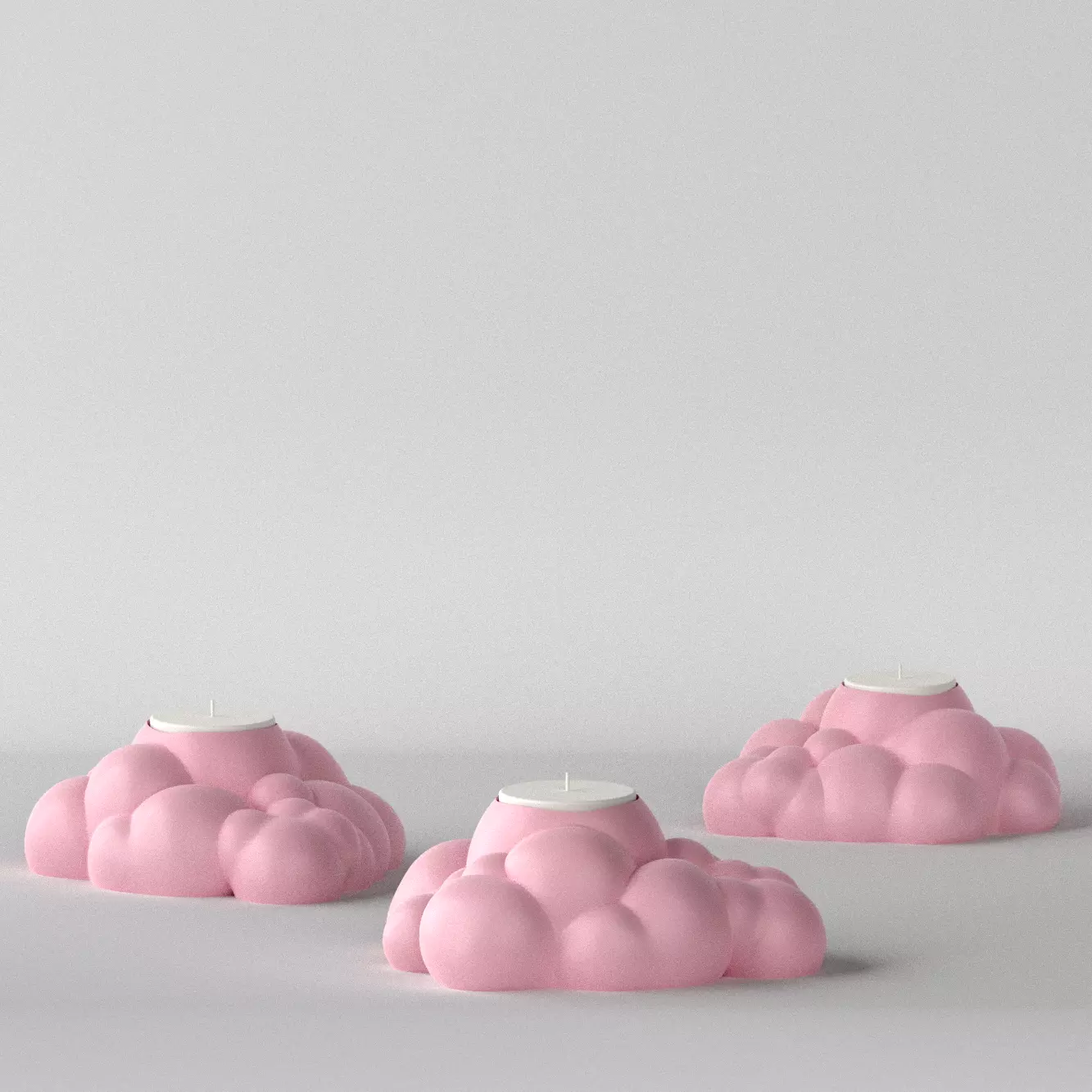 Cloud Tealight Holder 3D print model