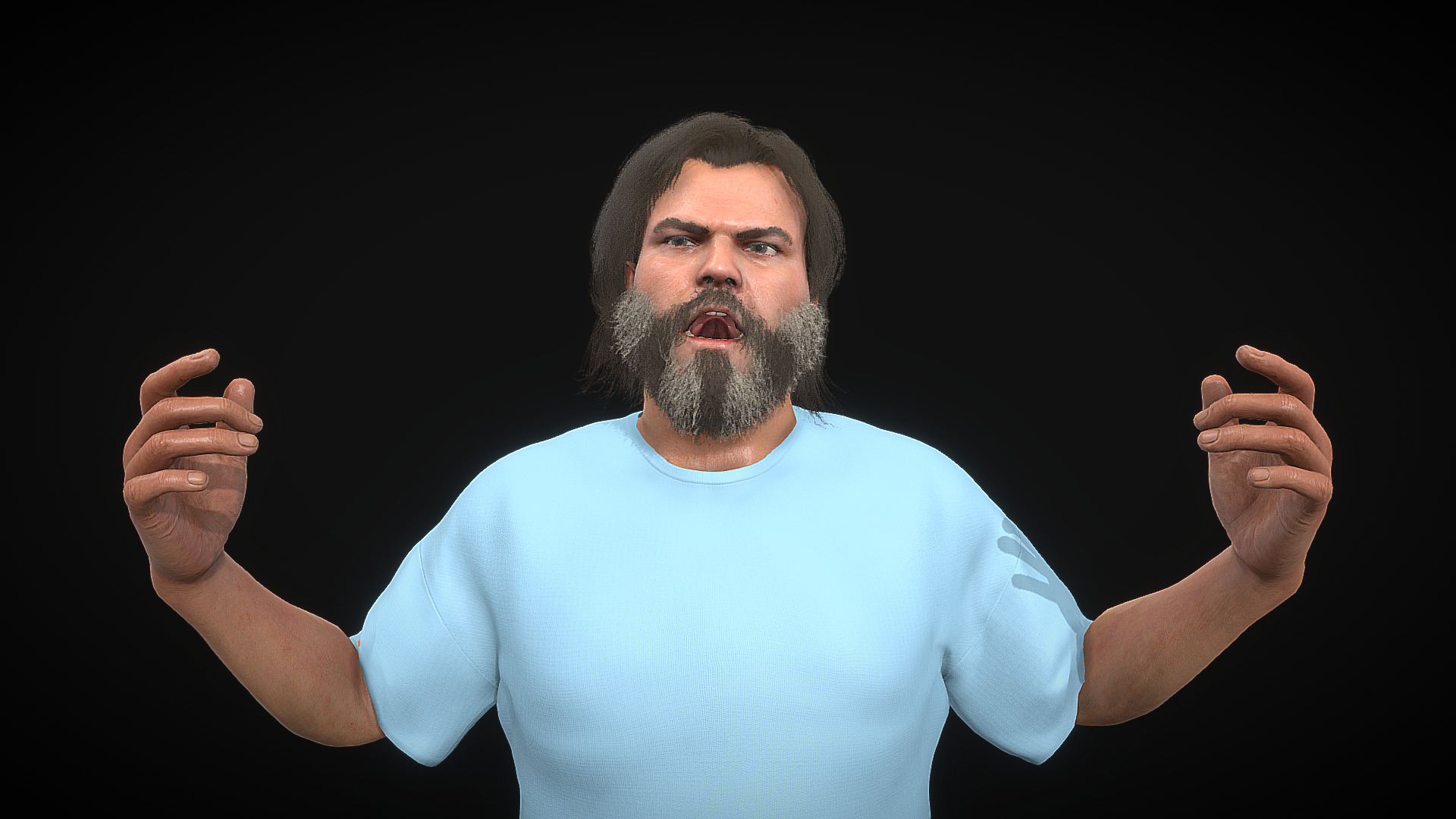 Jack Black 3D model_1