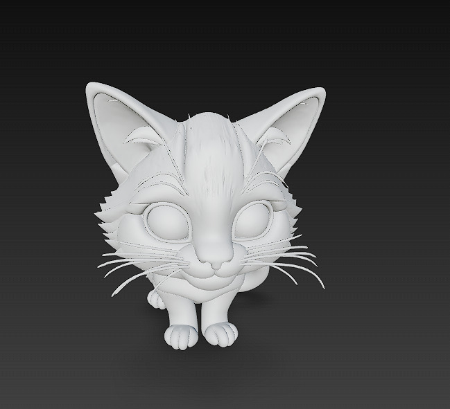 Cat Kitten Realistic 3D Model Basic - Low Poly Realistic Low-poly 3D model_9