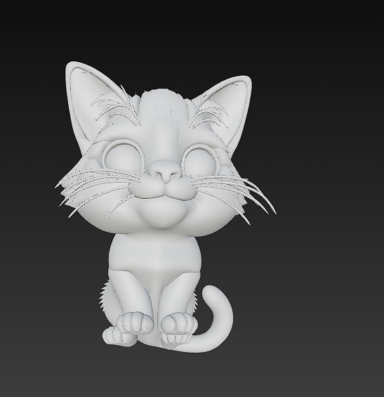 Cat Kitten Realistic 3D Model Basic - Low Poly Realistic Low-poly 3D model_14
