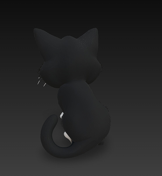 Cat Kitten Realistic 3D Model Basic - Low Poly Realistic Low-poly 3D model_4