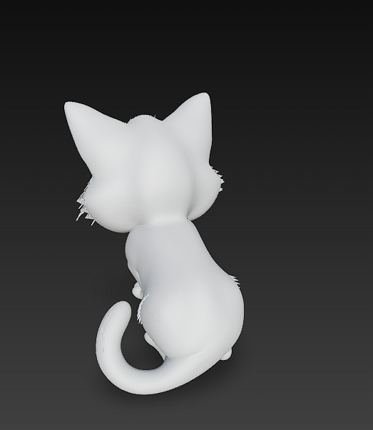 Cat Kitten Realistic 3D Model Basic - Low Poly Realistic Low-poly 3D model_11