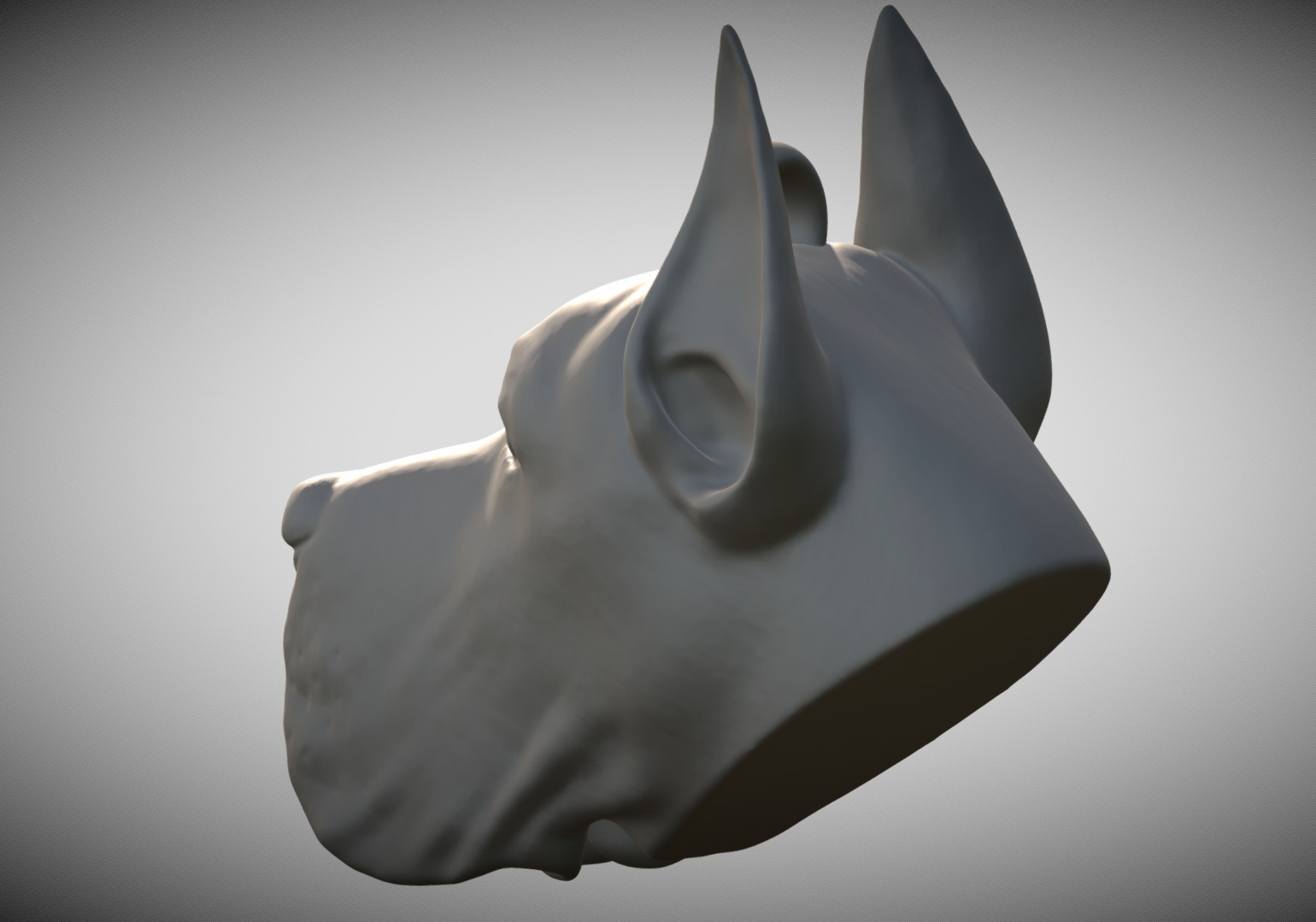 Great Dane head key ring ready for 3D printing 3D print model_4