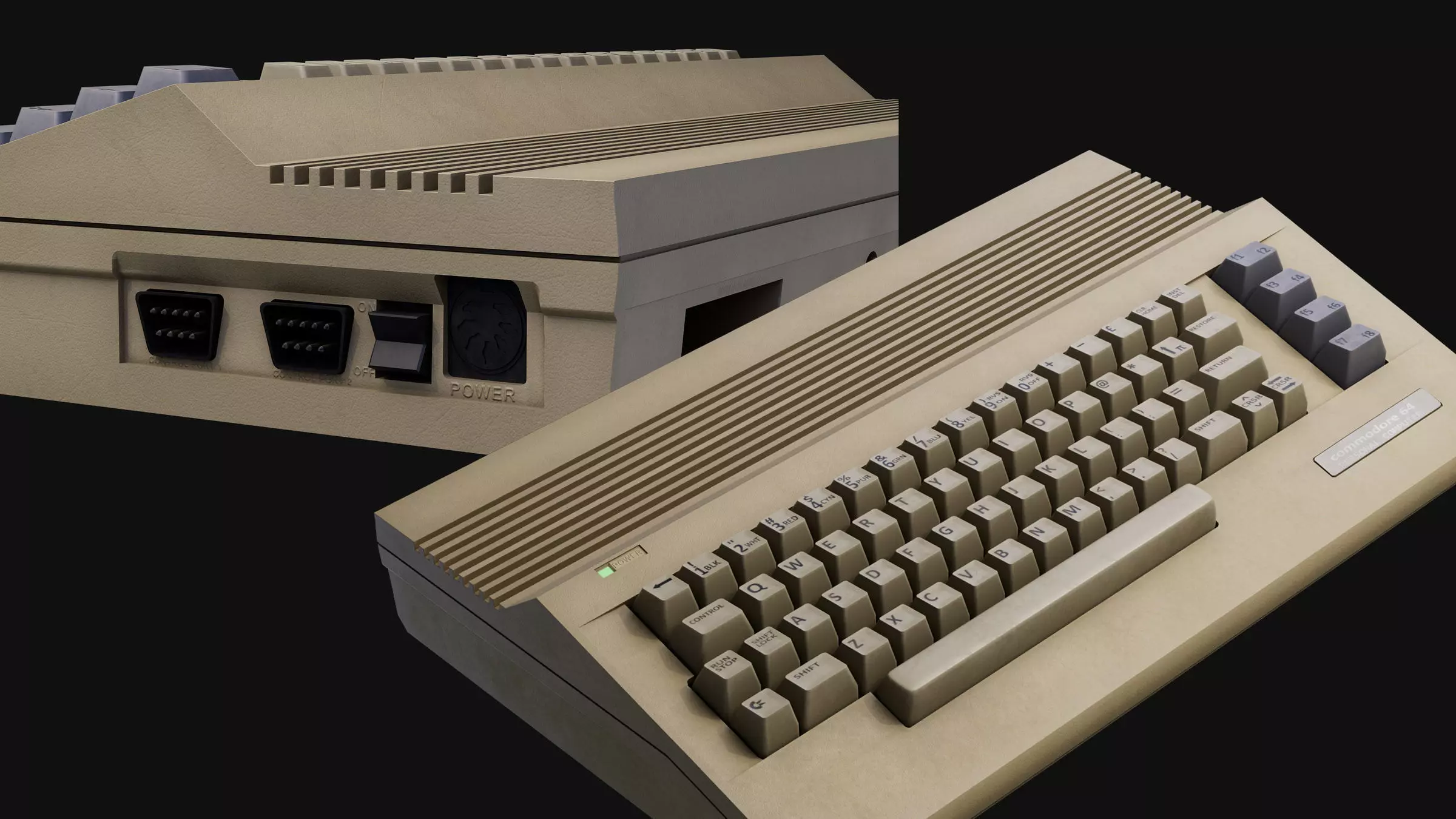 Keyboard Commodore 64 3D model