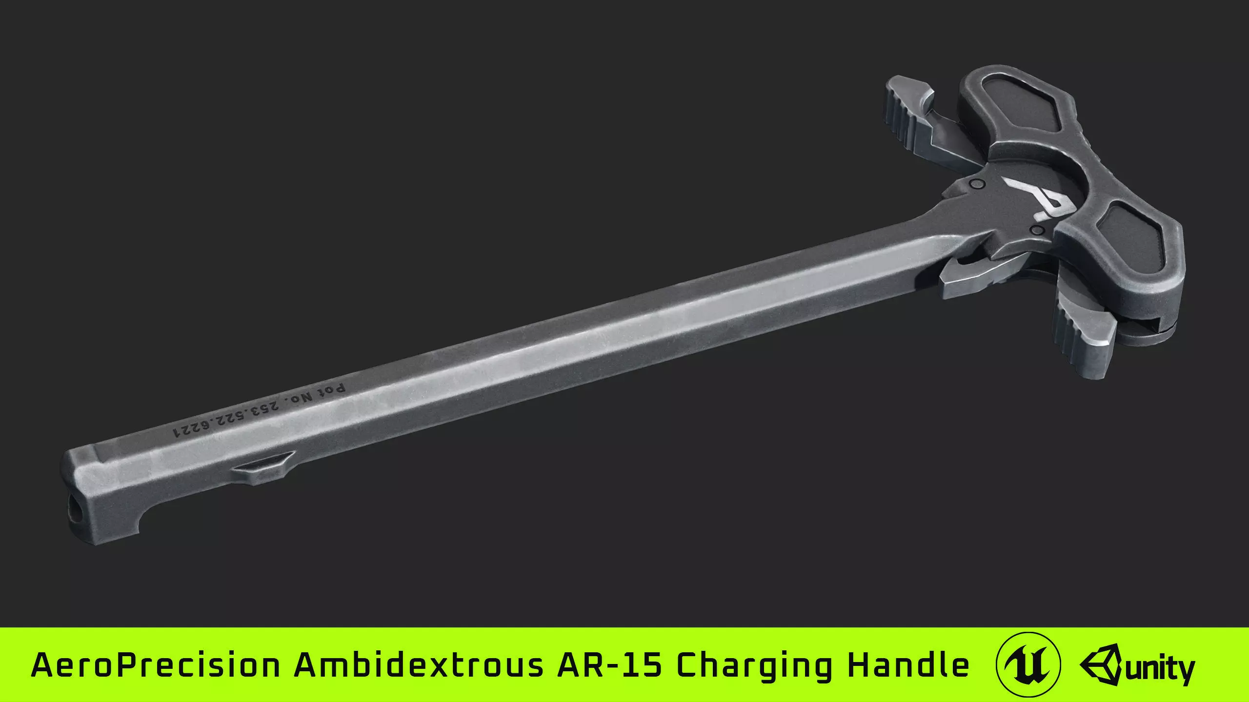3D model Aero Precision Ambidextrous AR15 Charging Handle VR / AR