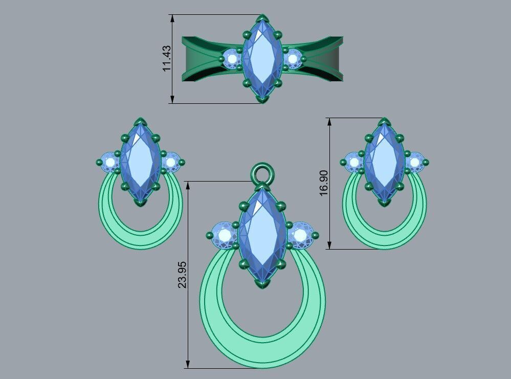 Marquise Mini Set 3D print model_2