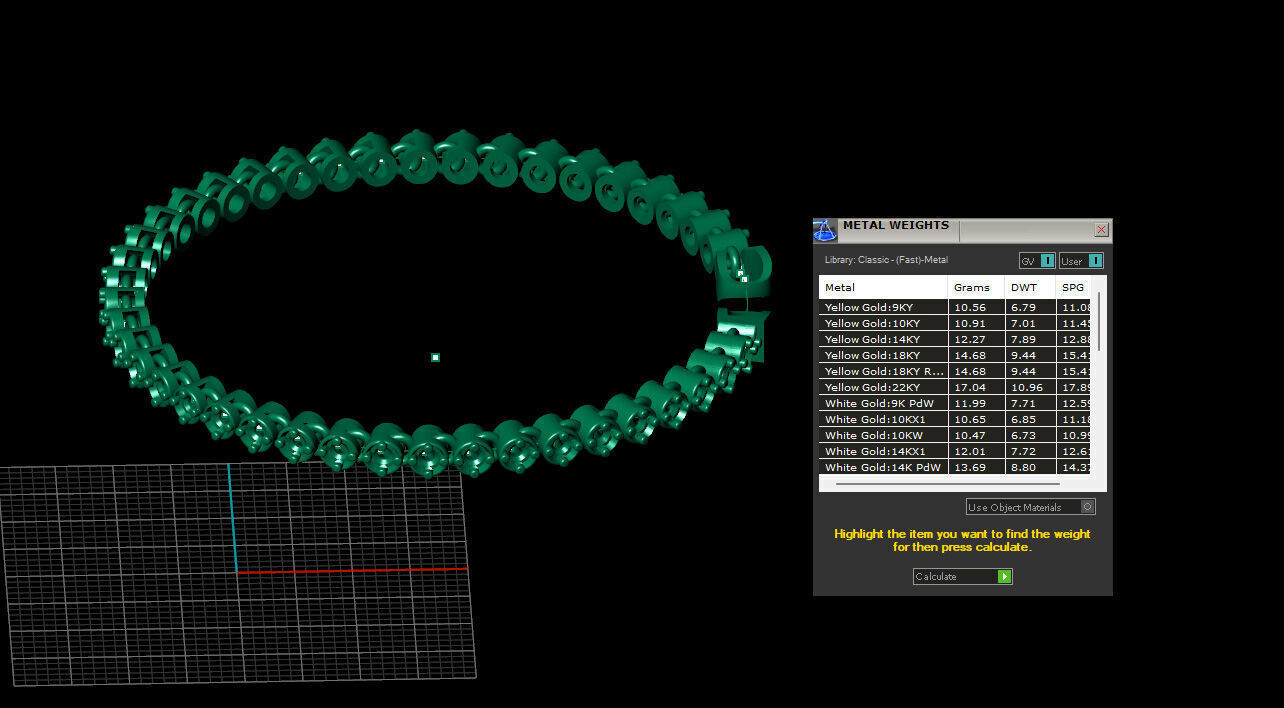 2ND SIZE OF Spiral Elegant Single Stone 3D Printed Bracelet 3D print model_4