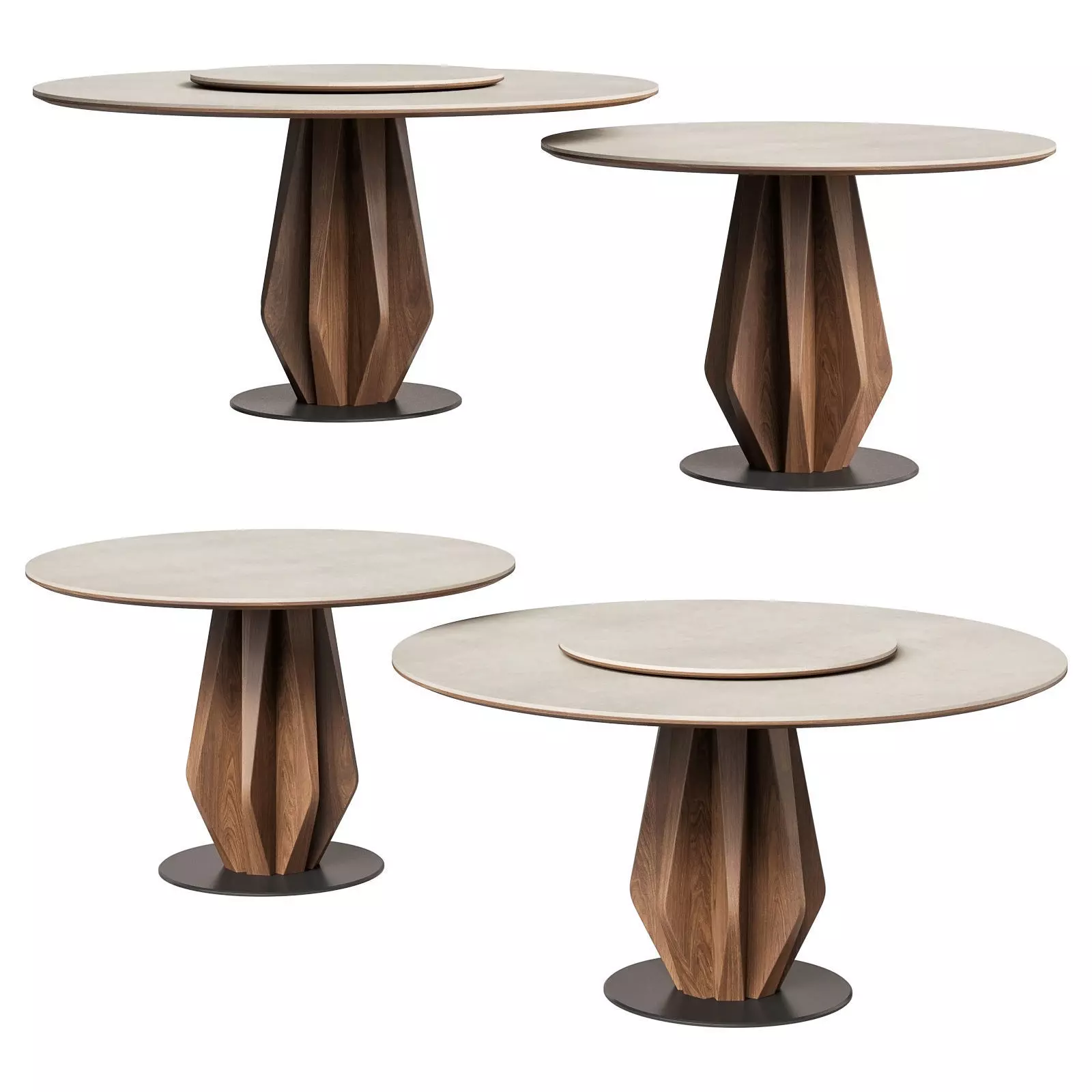 Victoria Queen table Fabienne Slate 3D model_0