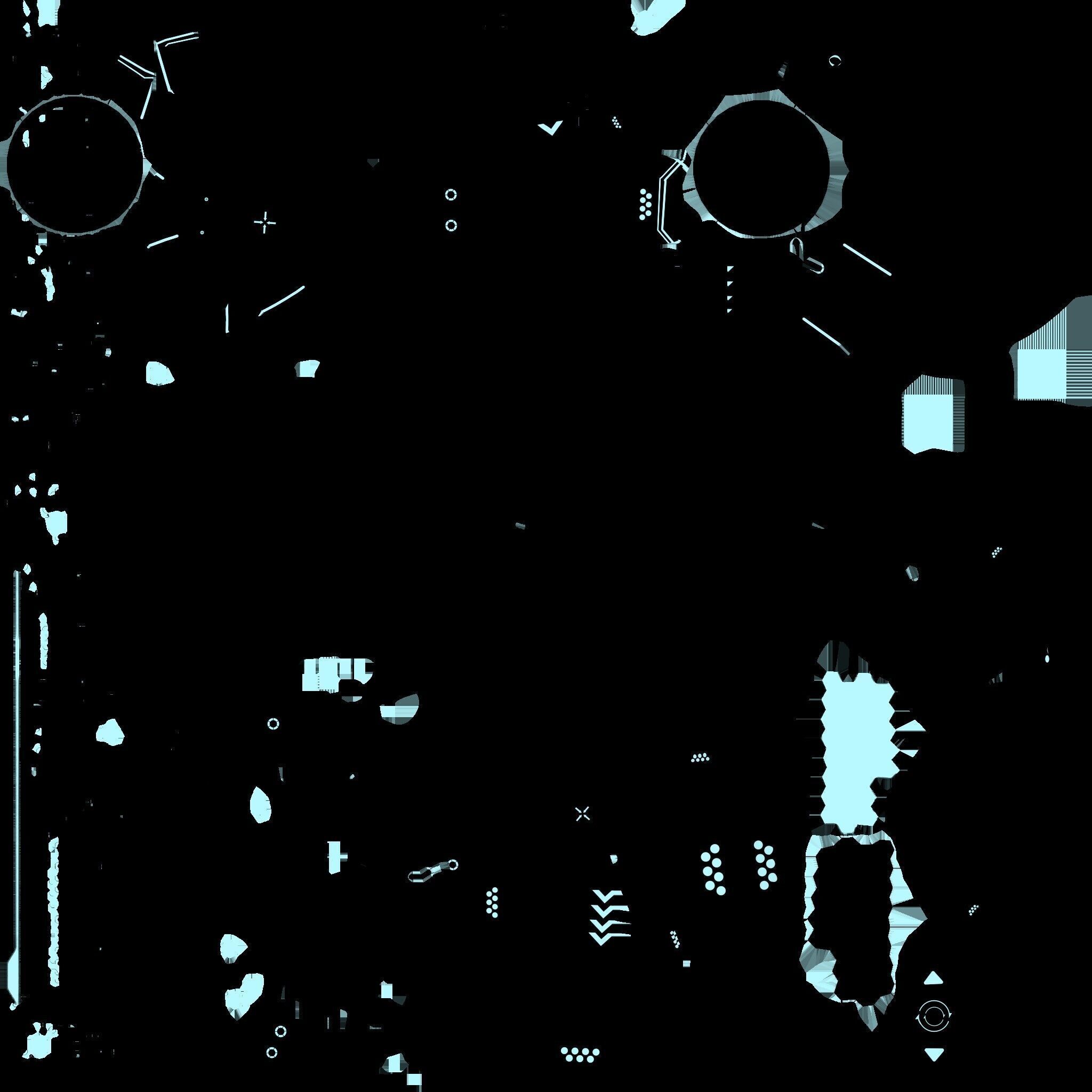 X TITAN Sci-Fi Robot Character Fully Rigged Low-poly 3D model_30