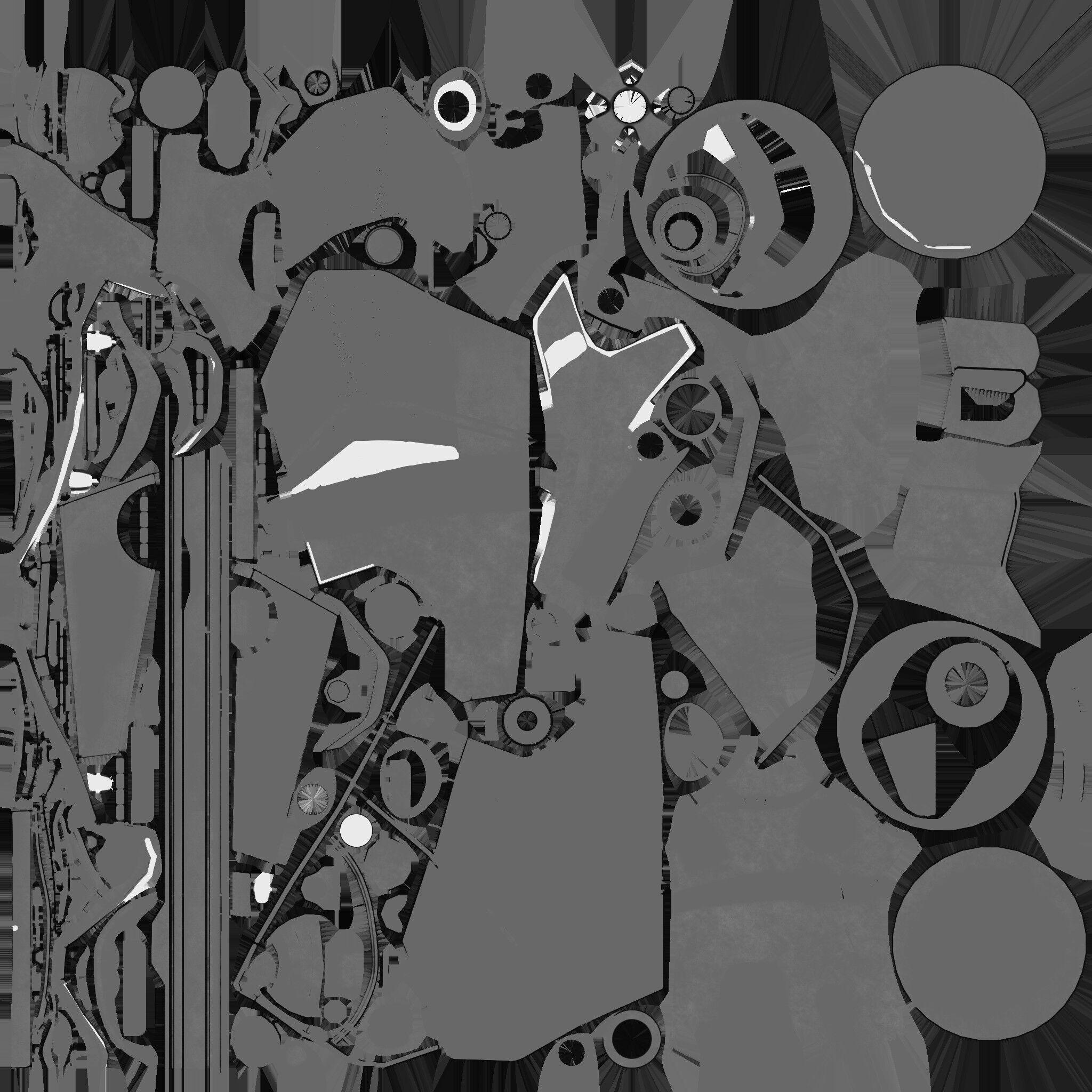 X TITAN Sci-Fi Robot Character Fully Rigged Low-poly 3D model_24