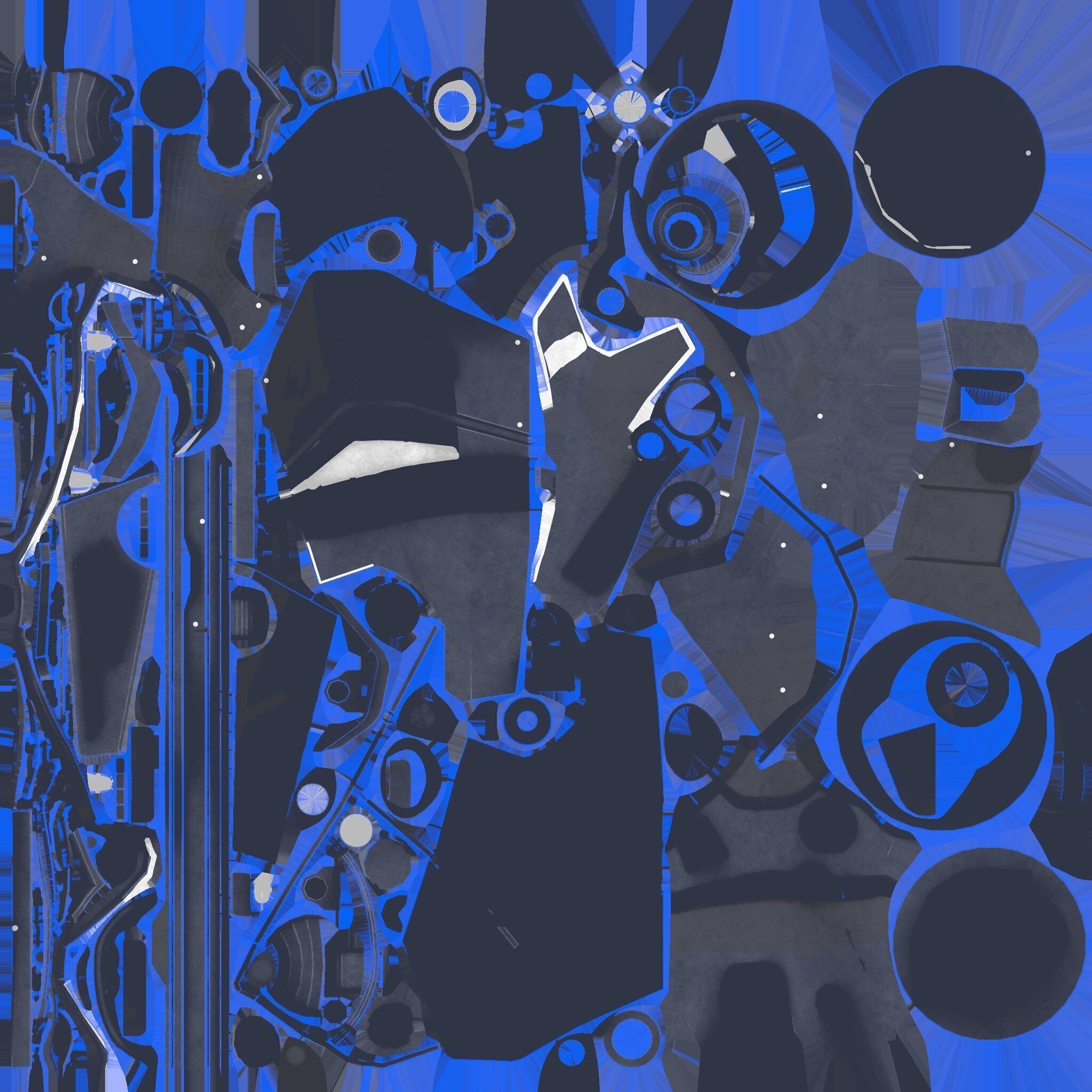 X TITAN Sci-Fi Robot Character Fully Rigged Low-poly 3D model_29