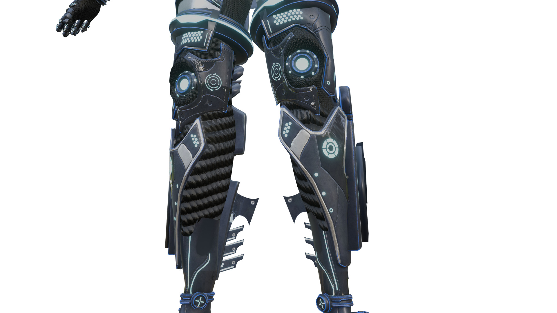X TITAN Sci-Fi Robot Character Fully Rigged Low-poly 3D model_7