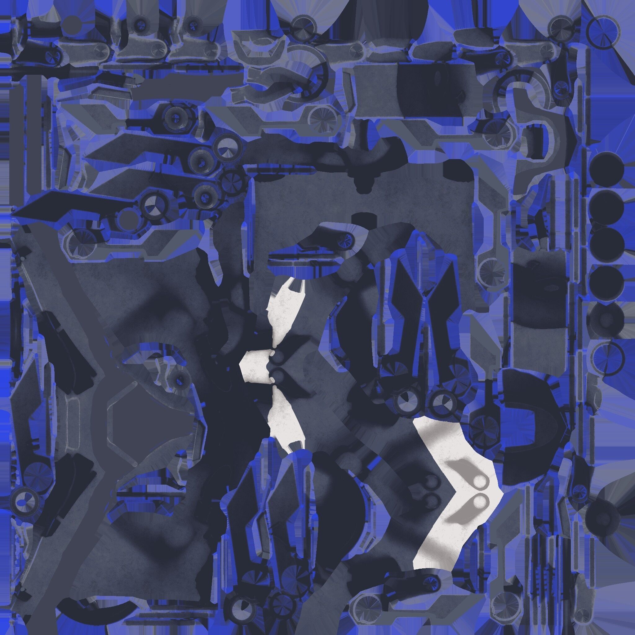 X TITAN Sci-Fi Robot Character Fully Rigged Low-poly 3D model_19