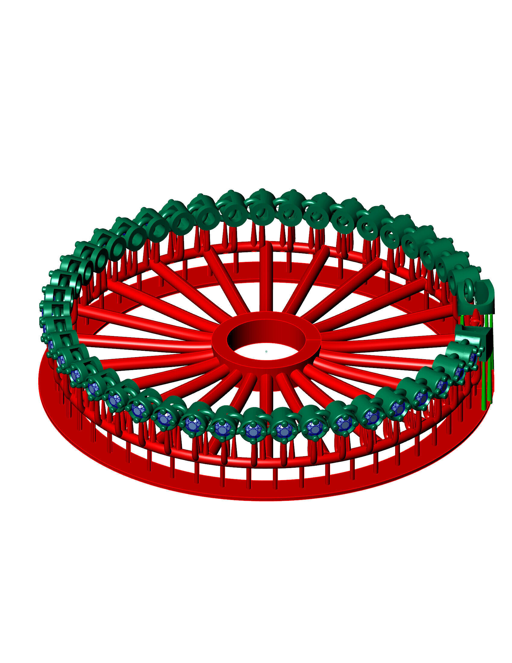 5TH SIZE OF SPIRAL Elegant Single Stone 3D Printed Bracelet 3D print model_3