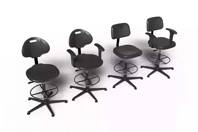 Set 3d model of a chair