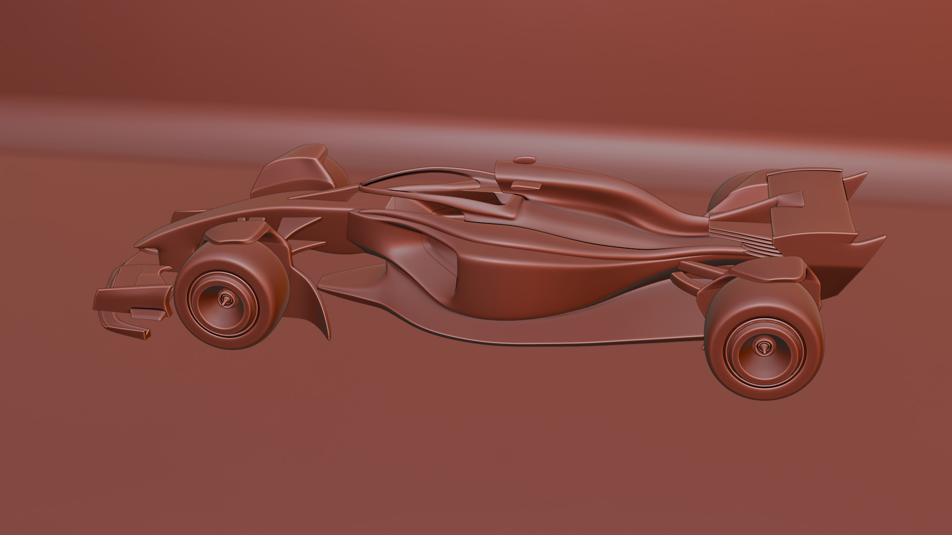 Formula 1 Car - White Concept 3D model_66