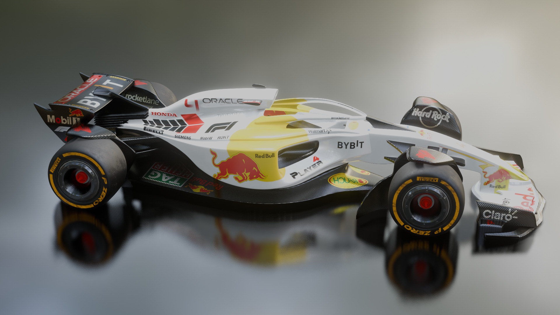 Formula 1 Car - White Concept 3D model_22