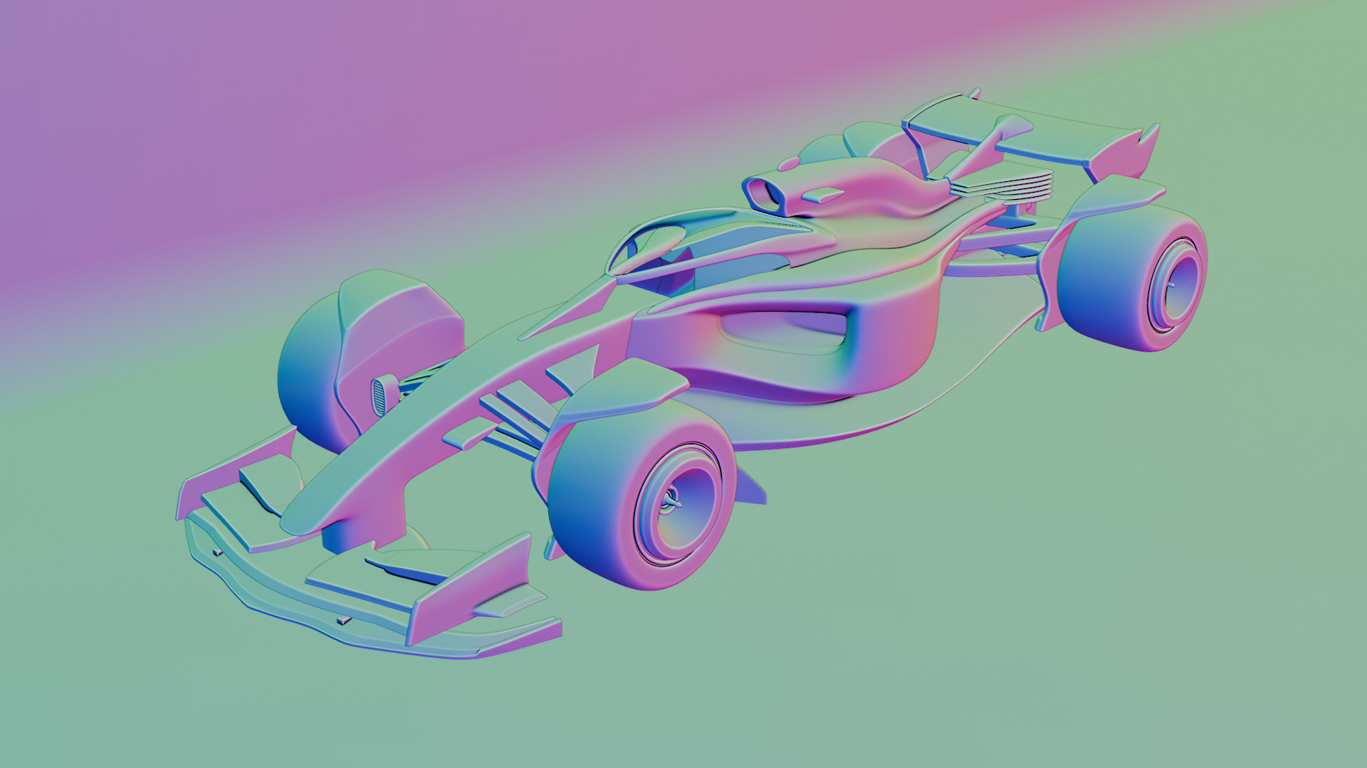 Formula 1 Car - White Concept 3D model_53
