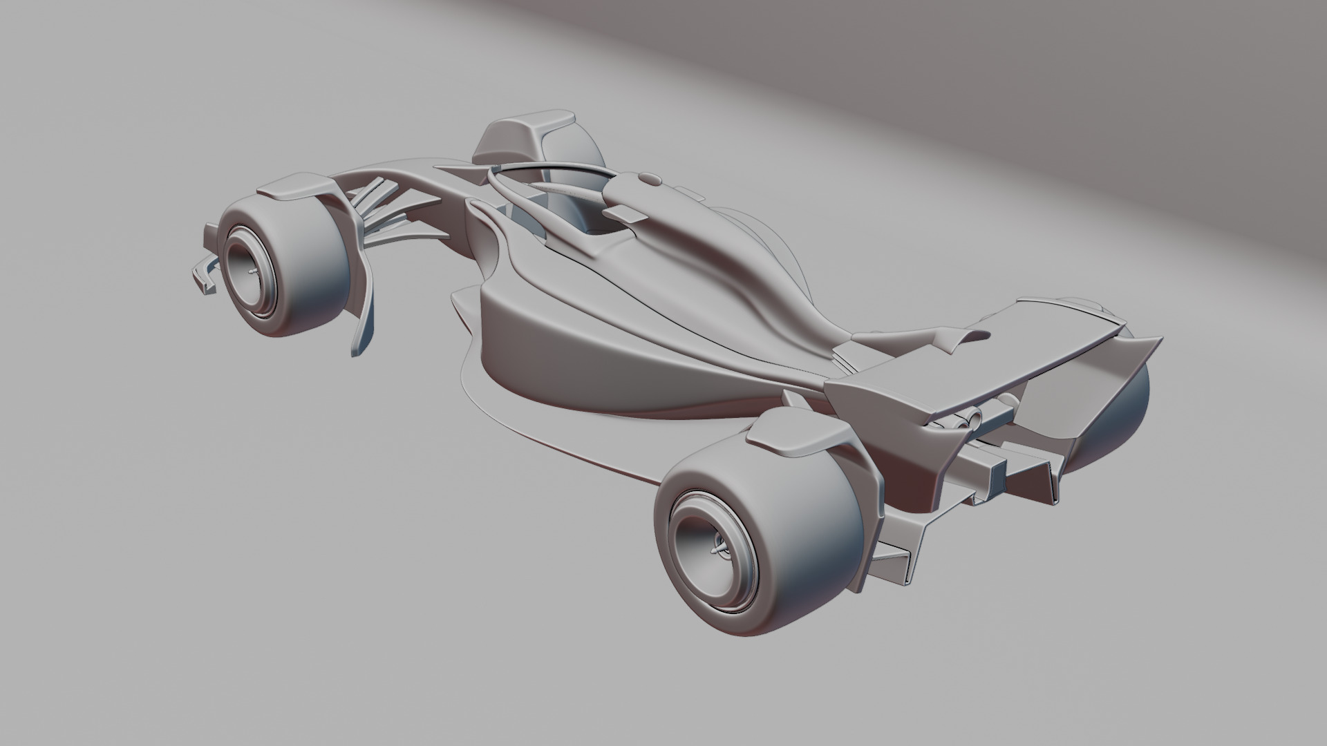 Formula 1 Car - White Concept 3D model_48