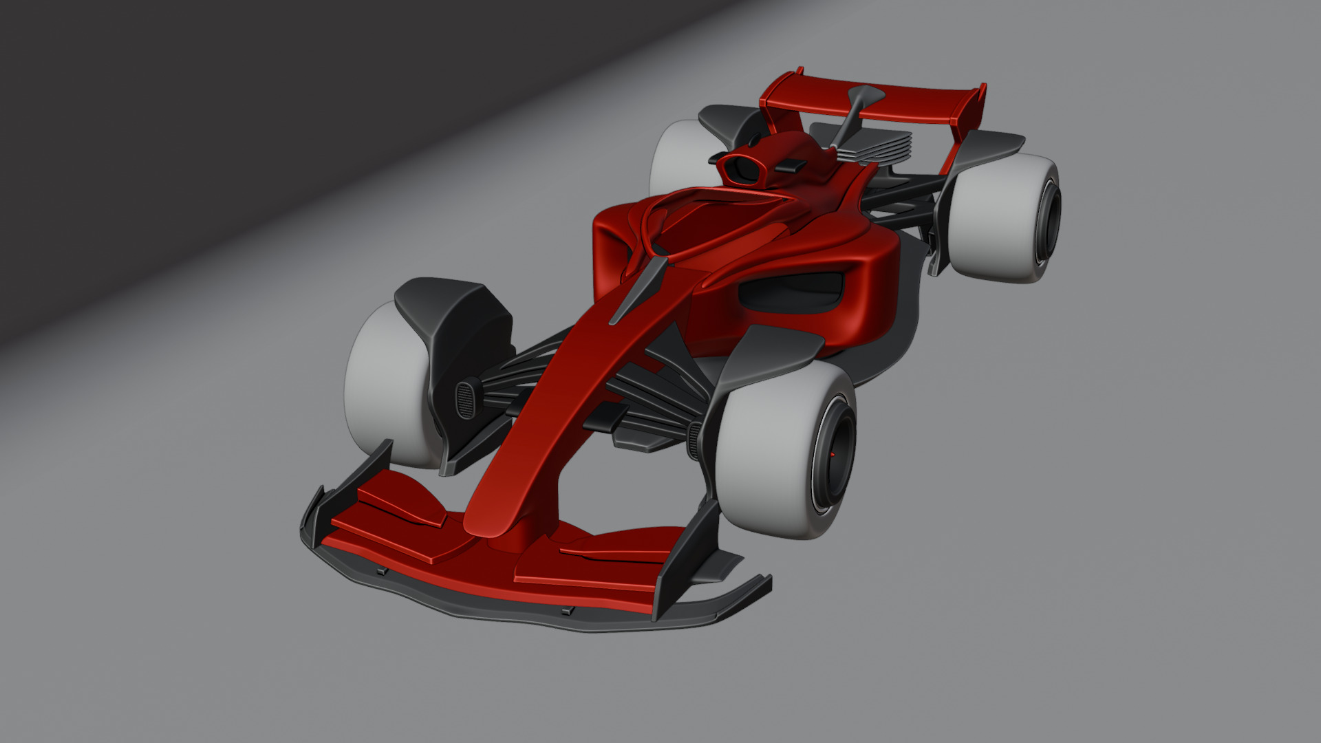 Formula 1 Car - White Concept 3D model_49
