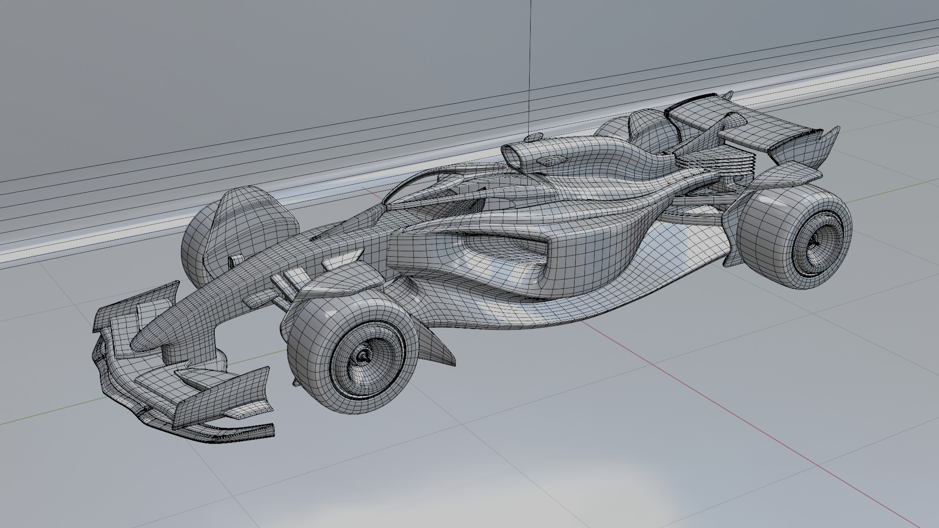 Formula 1 Car - White Concept 3D model_75