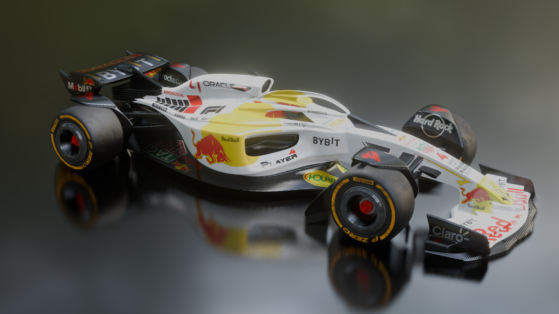 Formula 1 Car - White Concept 3D model_40