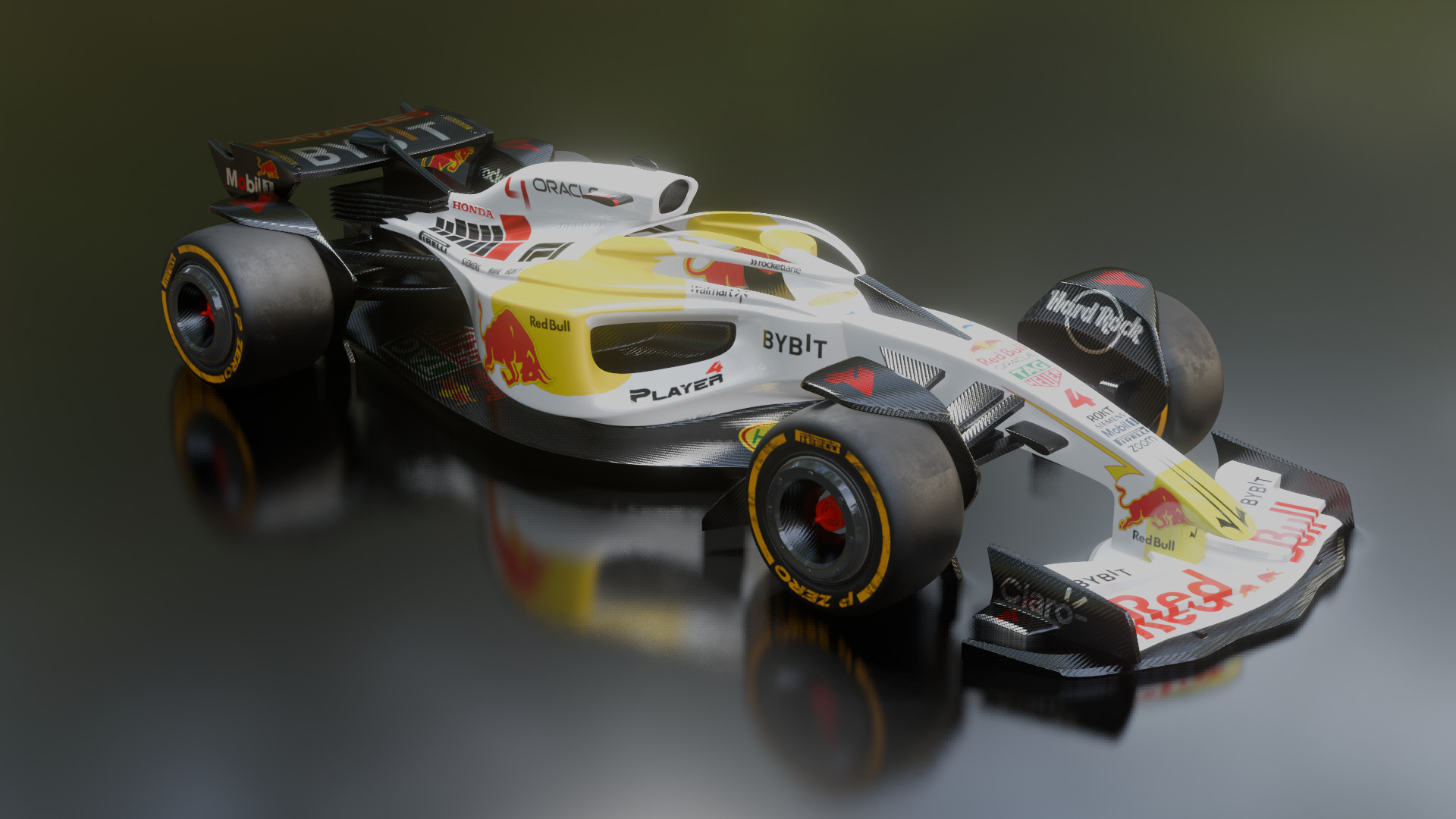 Formula 1 Car - White Concept 3D model_39