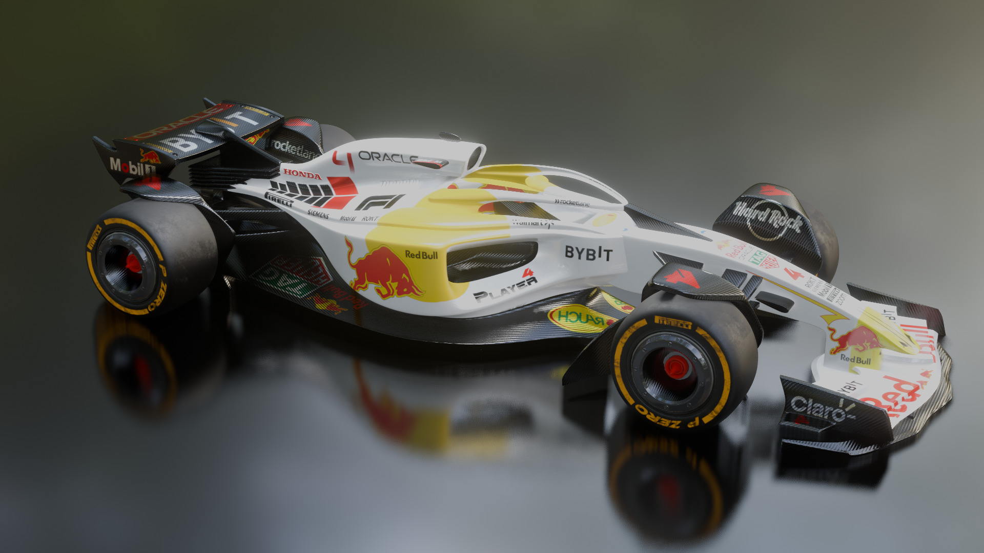 Formula 1 Car - White Concept 3D model_27