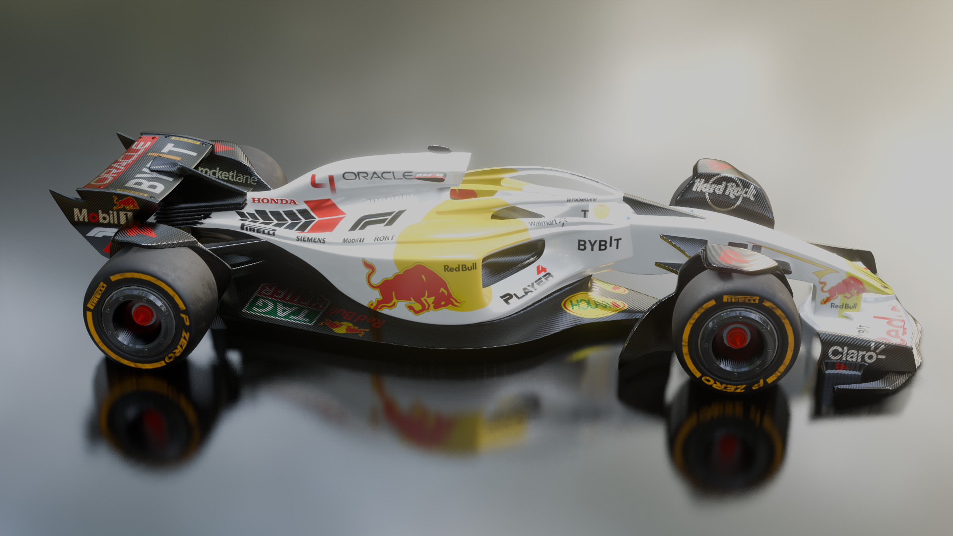 Formula 1 Car - White Concept 3D model_29